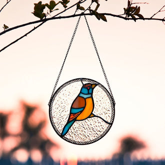 Stained Glass Vintage Mosaic Window Hanging Pendant